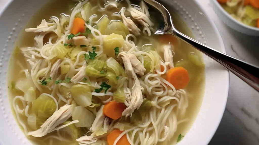 Brussel Sprouts Chicken Noodle Soup