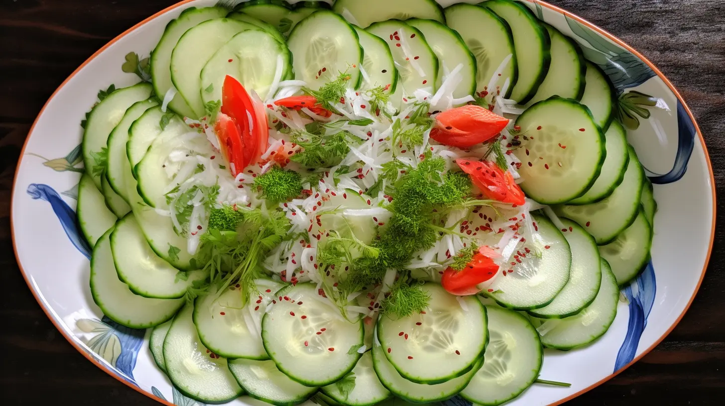 california roll cucumber salad