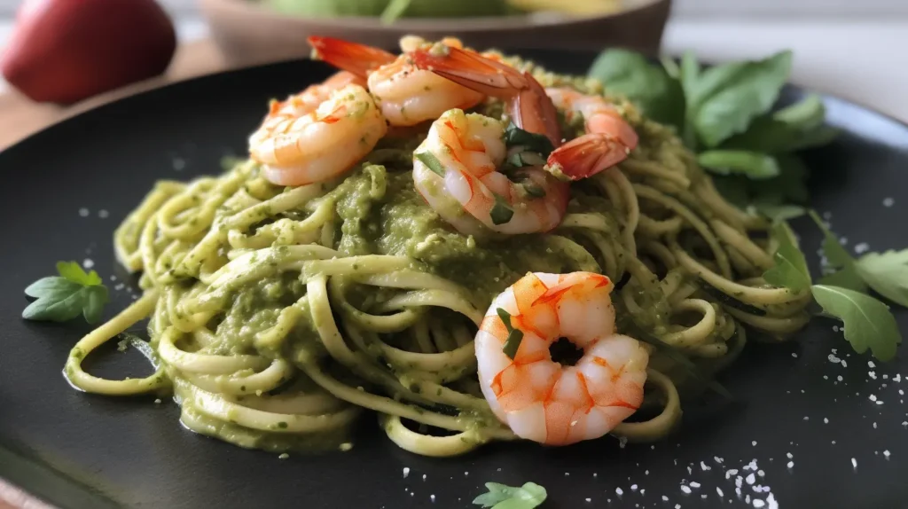 Pesto Langostino Zucchini and Pasta