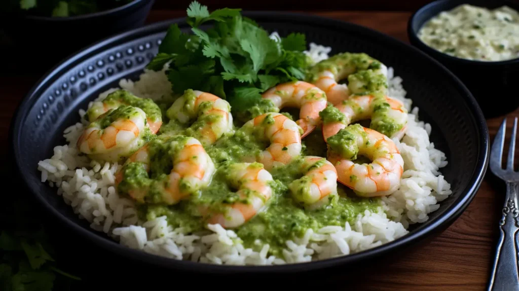 Salsa Verde Shrimp and Rice