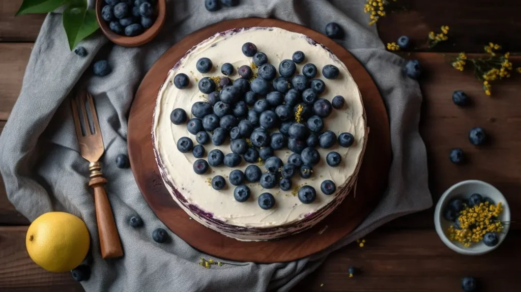 Lemon Blueberry Mascarpone Cake