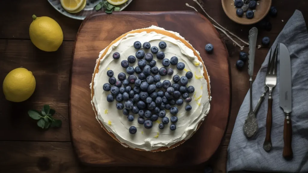 Lemon Blueberry Mascarpone Cake