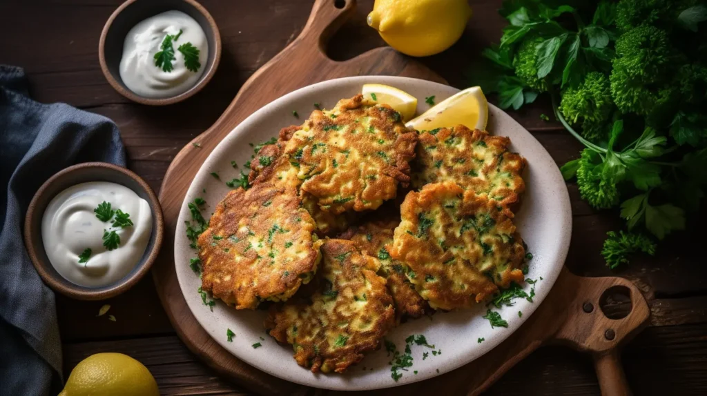 Broccoli Feta Fritters