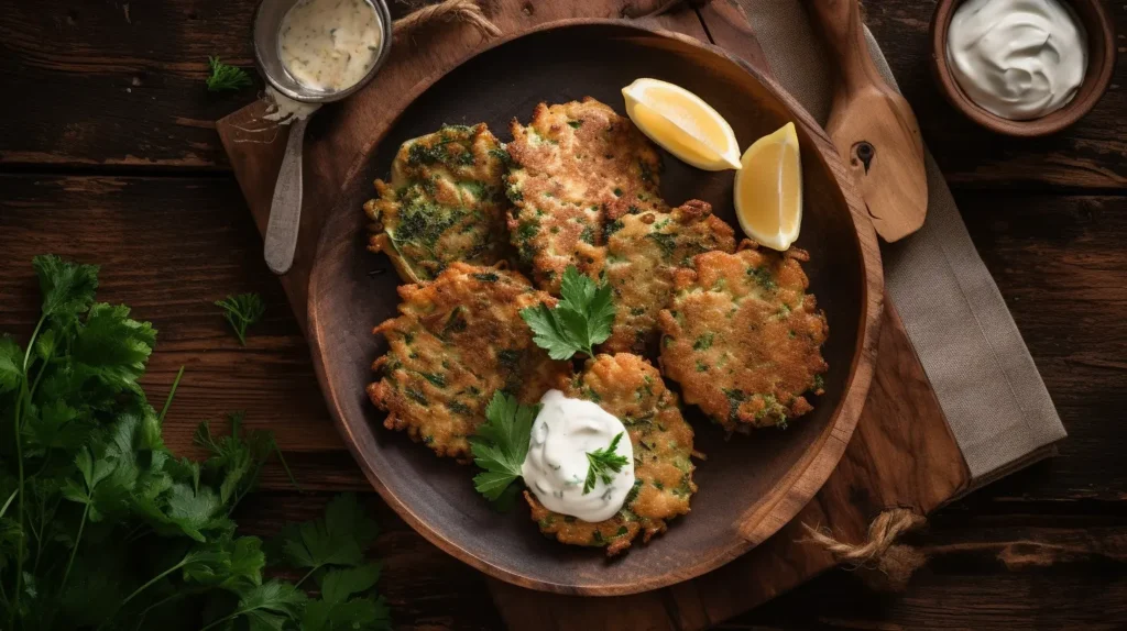 Broccoli Feta Fritters