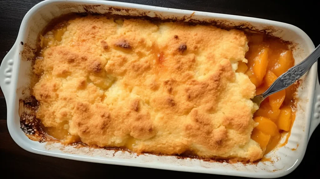 Peach Cobbler with Cake Mix