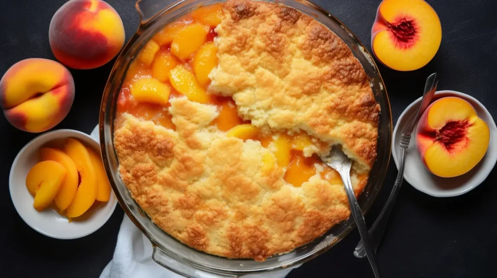Peach Cobbler with Cake Mix