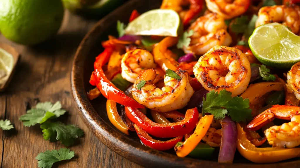 Sheet Pan Shrimp Fajitas